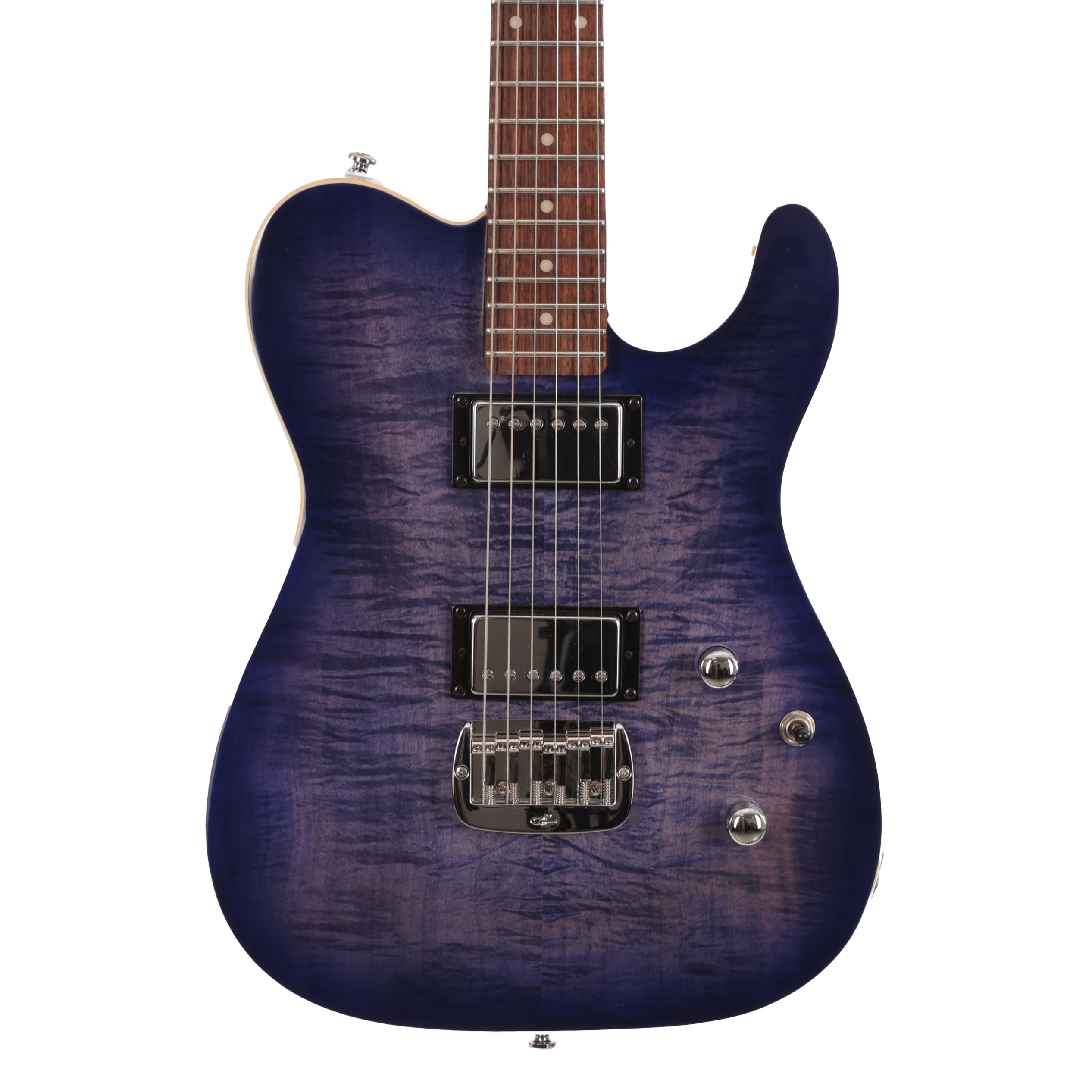 B Stock : G&L Tribute ASAT Deluxe Carved Top In Blueburst With Rosewood Fretboard 018